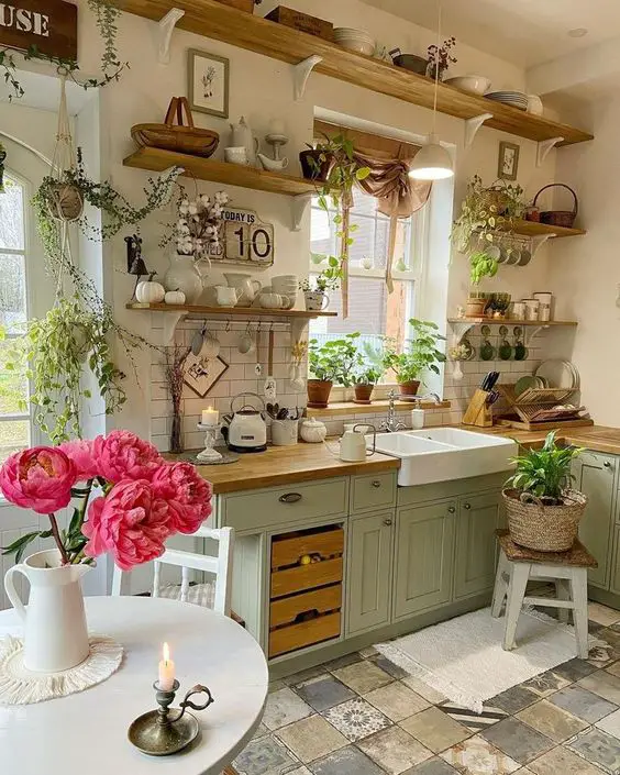 Embracing Cottage Core: A Nod to Simplicity and Charm in Kitchen Design 2024