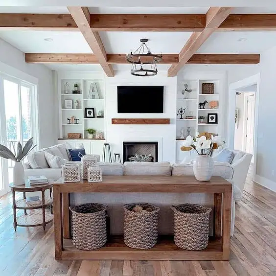 Modern Farmhouse Living Rooms 2024 Rustic Cozy Decor Ideas