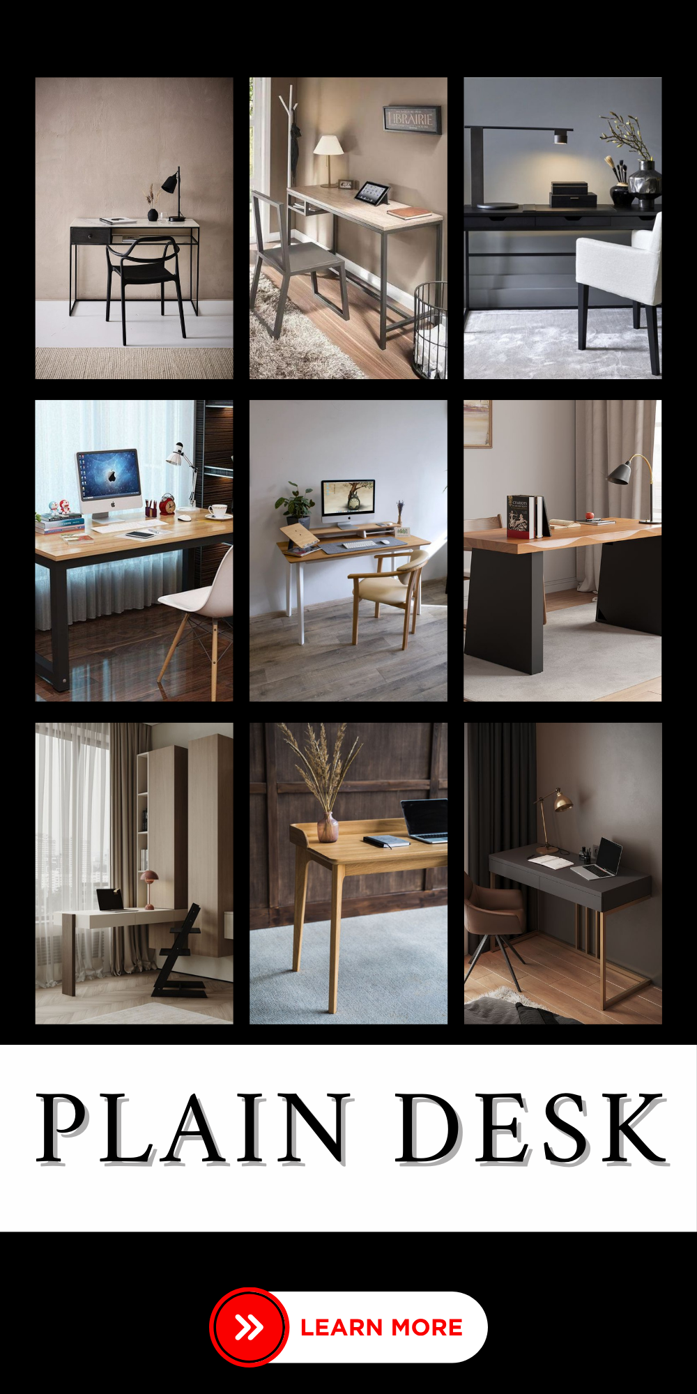Elevate Your Space: Plain Desk Designs for Modern Home Workspaces