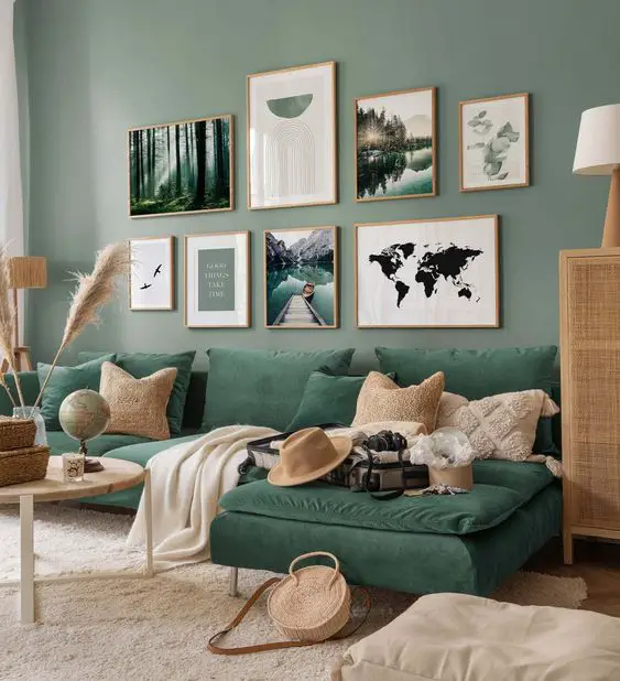 Explore 2024's Top Green Living Room Designs for Luxurious Interiors