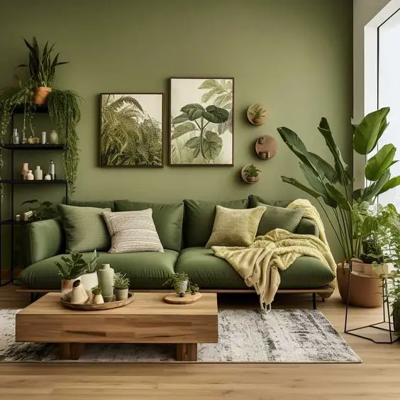 Explore 2024's Top Green Living Room Designs for Luxurious Interiors