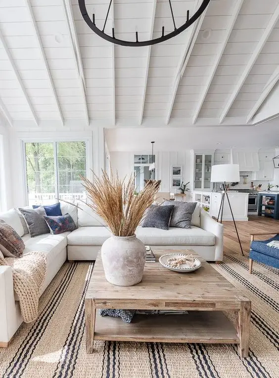 Cozy & Luxury Beach House Living Room Designs 2024 | Coastal Interiors