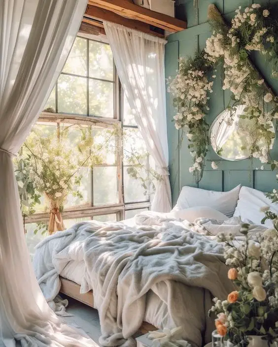 Fresh Spring Bedroom Decor: Cosy, Bohemian & Rustic Ideas 2024