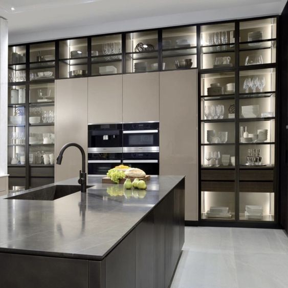 Modern Kitchen Display Cabinet Ideas: Ikea, Glass, Built-Ins, and More ...